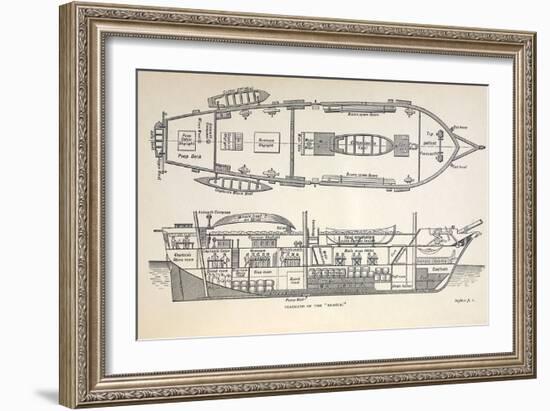 1832 Darwin's Ship HMS Beagle Plan-Paul Stewart-Framed Photographic Print