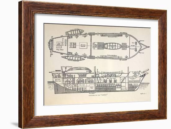 1832 Darwin's Ship HMS Beagle Plan-Paul Stewart-Framed Photographic Print