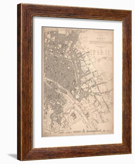 1833 Paris Map-N. Harbick-Framed Art Print