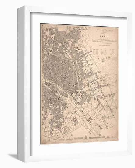 1833 Paris Map-N. Harbick-Framed Art Print