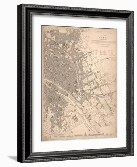 1833 Paris Map-N. Harbick-Framed Art Print