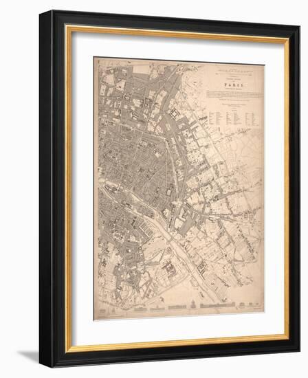 1833 Paris Map-N. Harbick-Framed Art Print