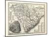 1833, South Carolina Railroad and Transport Map, South Carolina, United States-null-Mounted Giclee Print