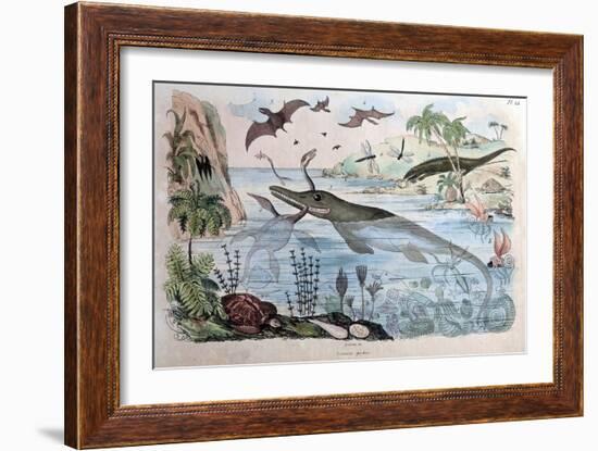 1834 Guerin Engraving 'Extinct Animals-Paul Stewart-Framed Photographic Print