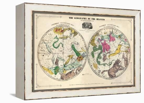 1835, Geography of the Heavens, Northern - Southern-null-Framed Premier Image Canvas