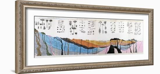 1836 Buckland Geology Cross-section-Paul Stewart-Framed Photographic Print