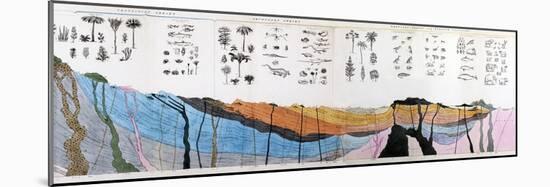 1836 Buckland Geology Cross-section-Paul Stewart-Mounted Photographic Print