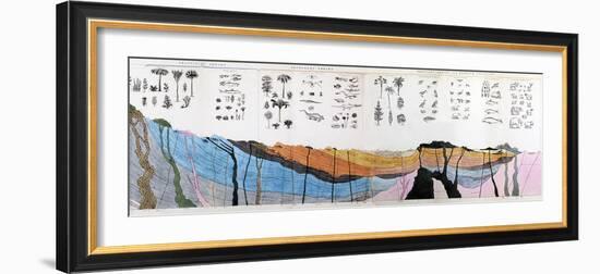 1836 Buckland Geology Cross-section-Paul Stewart-Framed Photographic Print