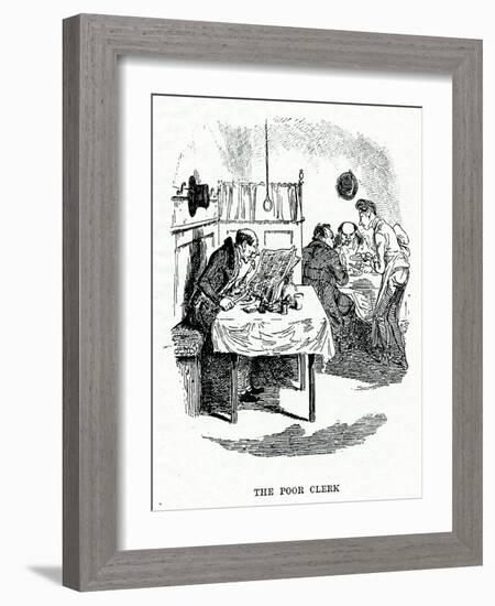 1836 Dining Room Scene-George Cruikshank-Framed Art Print