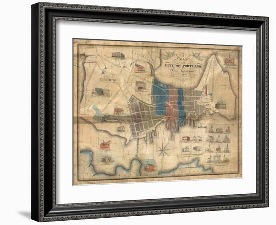 1836, Portland, Maine-null-Framed Giclee Print