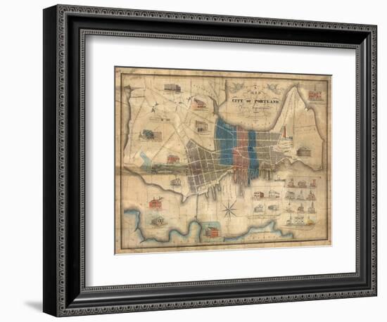 1836, Portland, Maine-null-Framed Giclee Print