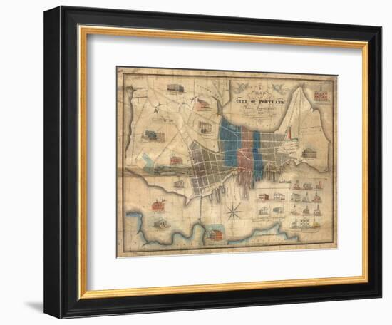 1836, Portland, Maine-null-Framed Giclee Print