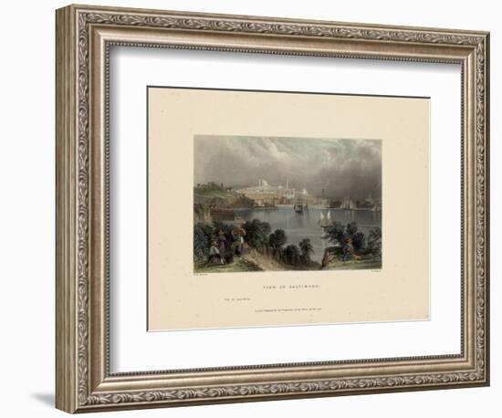 1840, Baltimore 1840, Maryland, United States-null-Framed Giclee Print