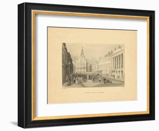 1840, Boston View of State Street, Massachusetts, United States-null-Framed Giclee Print