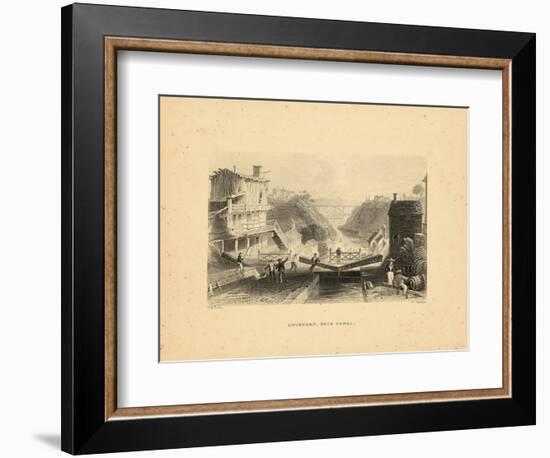 1840, Erie Canal and Lockport 1840 View, New York, United States-null-Framed Giclee Print