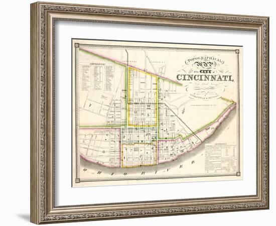 1841, Cincinnati 24x29, Ohio, United States-null-Framed Giclee Print