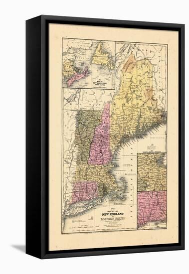 1844, New England, Connecticut, Maine, Massachusetts, New Hampshire, Rhode Island, Vermont-null-Framed Premier Image Canvas