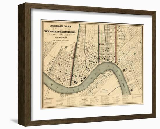 1845, New Orleans 1845, Louisiana, United States-null-Framed Giclee Print