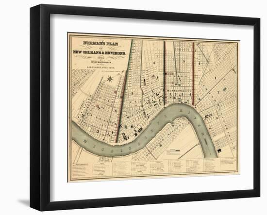 1845, New Orleans 1845, Louisiana, United States-null-Framed Giclee Print