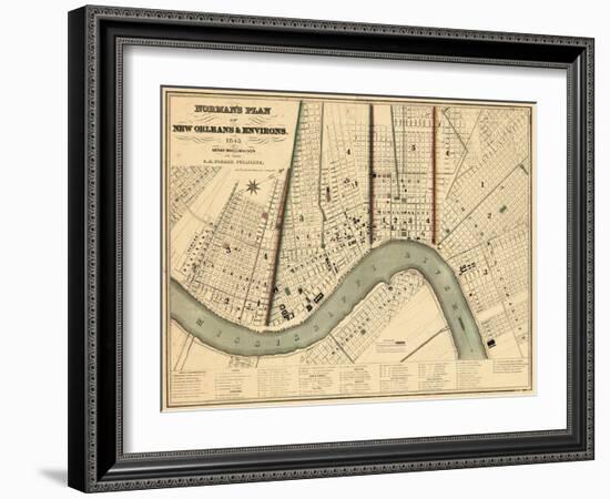 1845, New Orleans 1845, Louisiana, United States-null-Framed Giclee Print