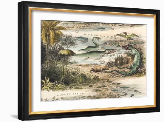 1849 the Antidiluvian World Crop Jurassic-Paul Stewart-Framed Photographic Print