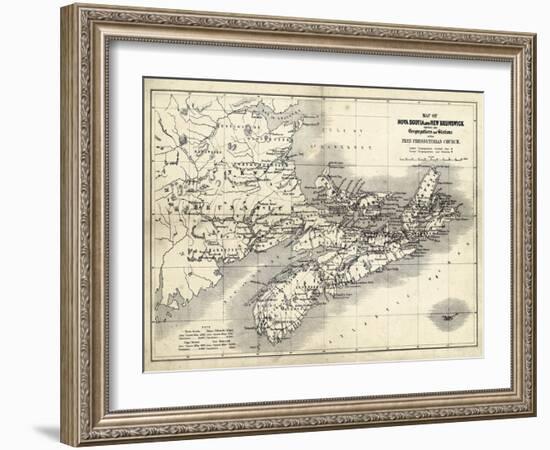 1850, Nova Scotia and New Brunswick, Free Presbyterian Church, Canada-null-Framed Giclee Print