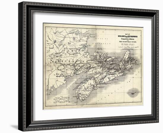 1850, Nova Scotia and New Brunswick, Free Presbyterian Church, Canada-null-Framed Giclee Print