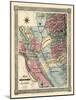 1851, California Mining Districts Map, California, United States-null-Mounted Giclee Print