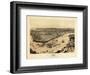 1851, New Orleans Bird's Eye View, Louisiana, United States-null-Framed Giclee Print