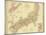 1855 Map of Japan, Showing Prefecture Boundaries-null-Mounted Art Print