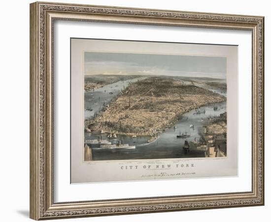 1856 NYC Map-N. Harbick-Framed Art Print