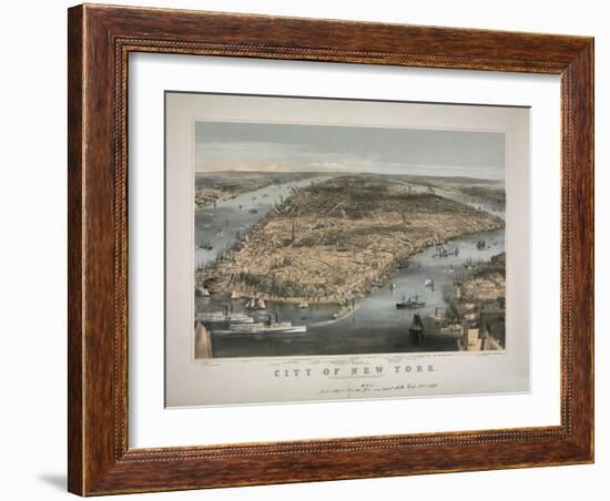 1856 NYC Map-N. Harbick-Framed Art Print