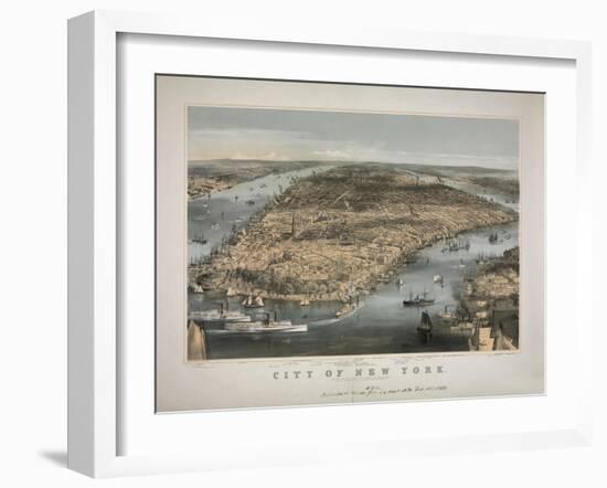 1856 NYC Map-N. Harbick-Framed Art Print