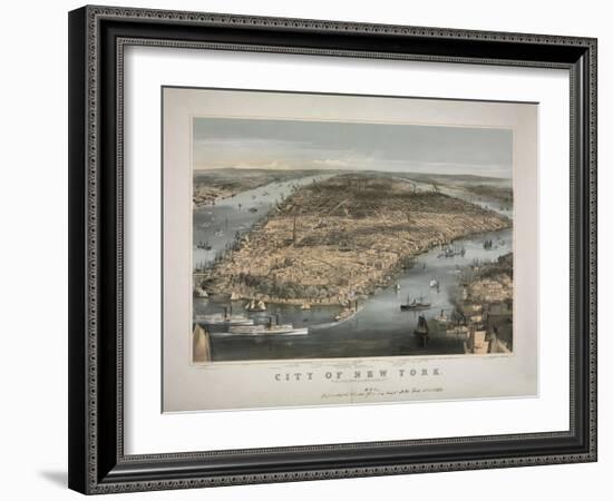 1856 NYC Map-N. Harbick-Framed Art Print