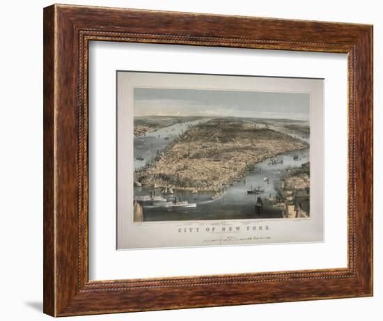 1856 NYC Map-N. Harbick-Framed Art Print