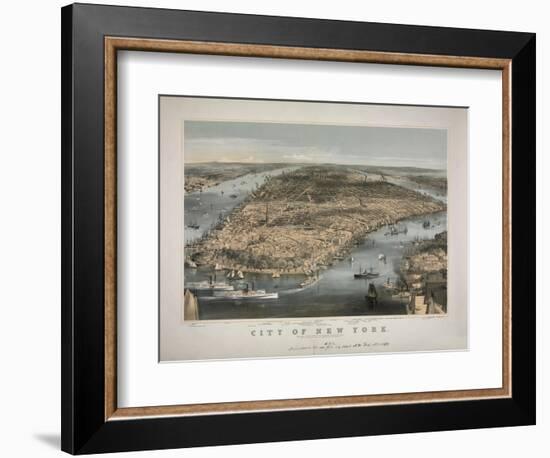 1856 NYC Map-N. Harbick-Framed Art Print