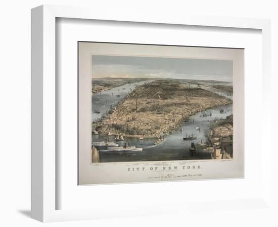 1856 NYC Map-N. Harbick-Framed Art Print