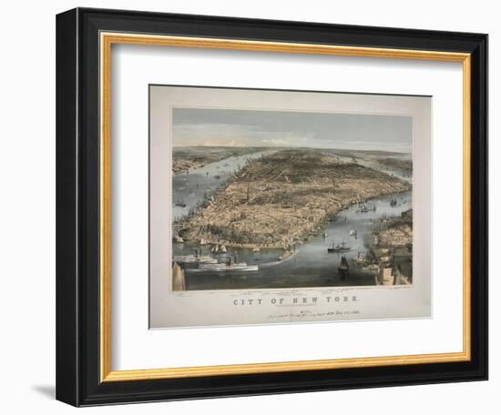 1856 NYC Map-N. Harbick-Framed Art Print