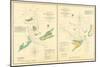 1857, Hatteras and Ocracoke Inlet Chart North Carolina, North Carolina, United States-null-Mounted Giclee Print