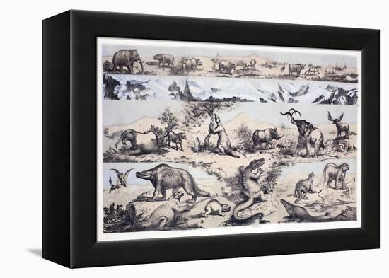 1860 Duncan's Prehistoric Epoch Panorama-Paul Stewart-Framed Premier Image Canvas