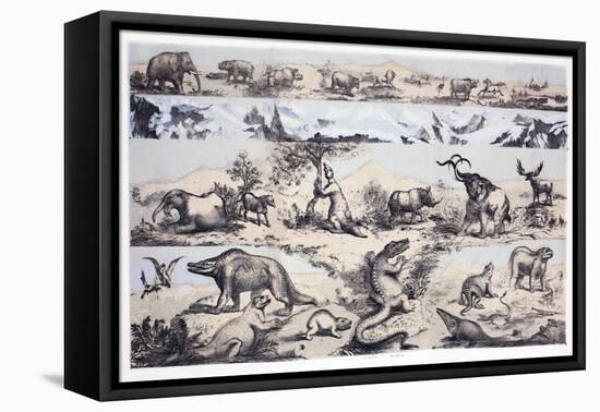 1860 Duncan's Prehistoric Epoch Panorama-Paul Stewart-Framed Premier Image Canvas