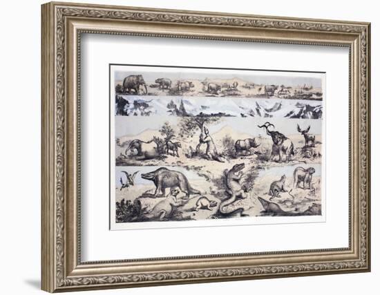 1860 Duncan's Prehistoric Epoch Panorama-Paul Stewart-Framed Photographic Print