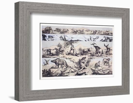 1860 Duncan's Prehistoric Epoch Panorama-Paul Stewart-Framed Photographic Print