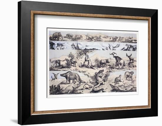 1860 Duncan's Prehistoric Epoch Panorama-Paul Stewart-Framed Photographic Print