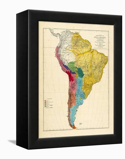 1861, South America-null-Framed Premier Image Canvas