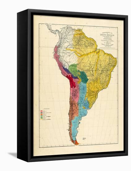 1861, South America-null-Framed Premier Image Canvas