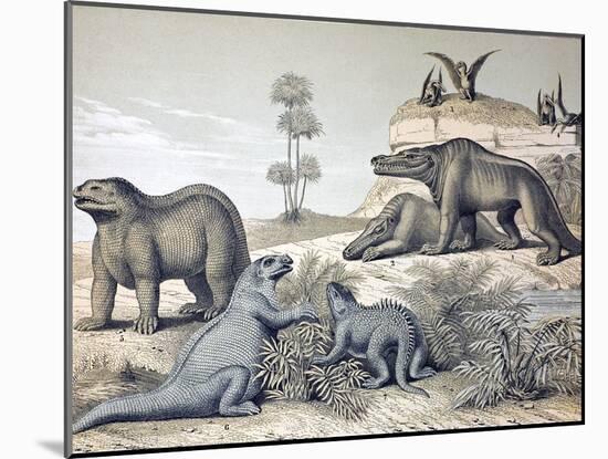 1862 Dinosaurs And Pterosaurs.-Paul Stewart-Mounted Photographic Print