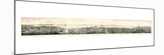 1862, San Francisco Panoramic View from Russian Hill, California, United States-null-Mounted Giclee Print