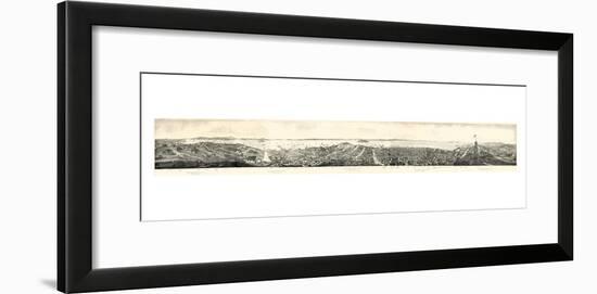 1862, San Francisco Panoramic View from Russian Hill, California, United States-null-Framed Giclee Print