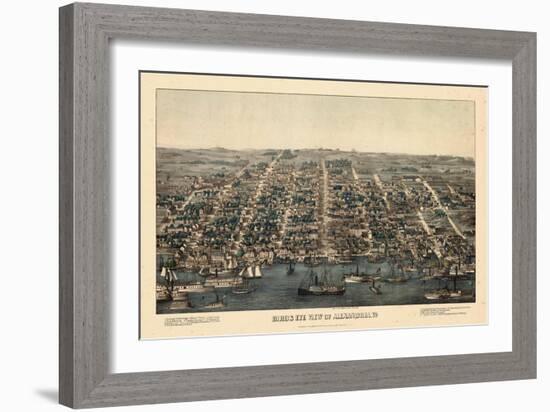 1863, Alexandria Bird's Eye View, Virginia, United States-null-Framed Giclee Print